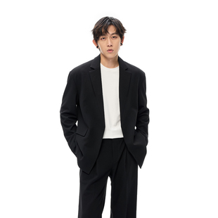外套 磁吸扣黑色西装 Costful Ro莱赛尔醋酸混纺肌理感TR休闲西服
