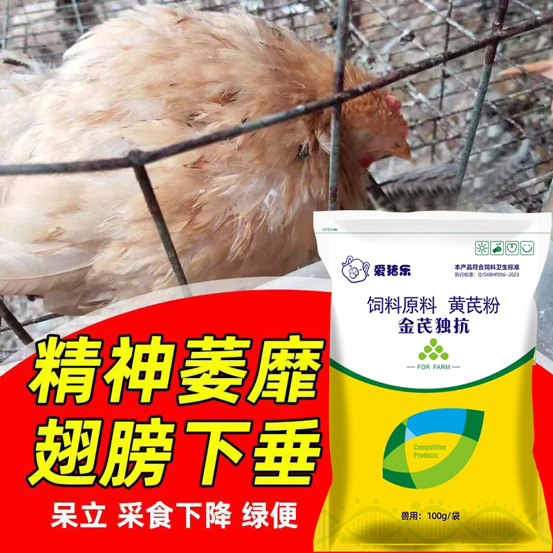 黄芪多糖兽用抗病毒增强免疫猪马牛羊鸡鸭鹅禽畜孕畜用饲料添加剂