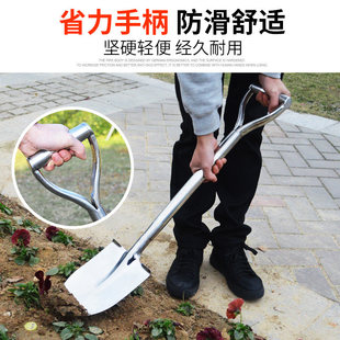 加厚不锈钢小铲子盆栽家用户外阳台养花种花 农用工具盆栽铁锹