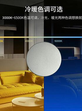 2.4GHz无线明装磁吸调光旋钮开关单双色温控制器无频闪12V24V橱柜