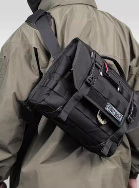 ALPHA WOLF鹤立二代邮差包战术机能斜挎包磁吸扣快速反应背包单肩