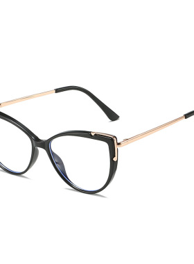 英国moleubak时尚欧美防蓝光平光镜 猫眼欧美眼镜 tr框架镜腿