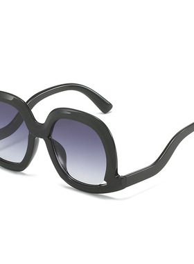 英国moleubak冬季新款太阳镜 欧美个性ins大框眼镜 时尚撞色酒杯