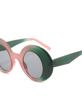 英国moleubak夏季新款椭圆形太阳镜欧美个性撞色鹅蛋嘻哈搞怪
