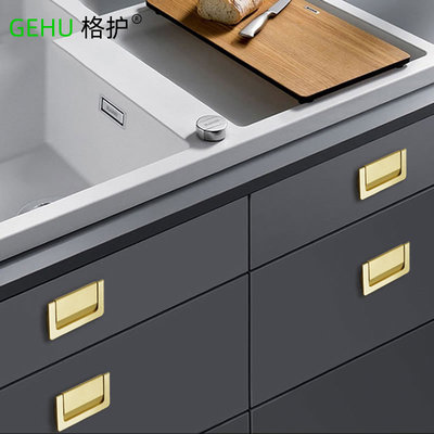 抽屉暗拉手平扣暗扣柜门隐形