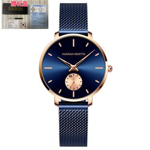 轻奢女表女士小表盘防水手表chic学生时尚小秒针女表百搭石英手表