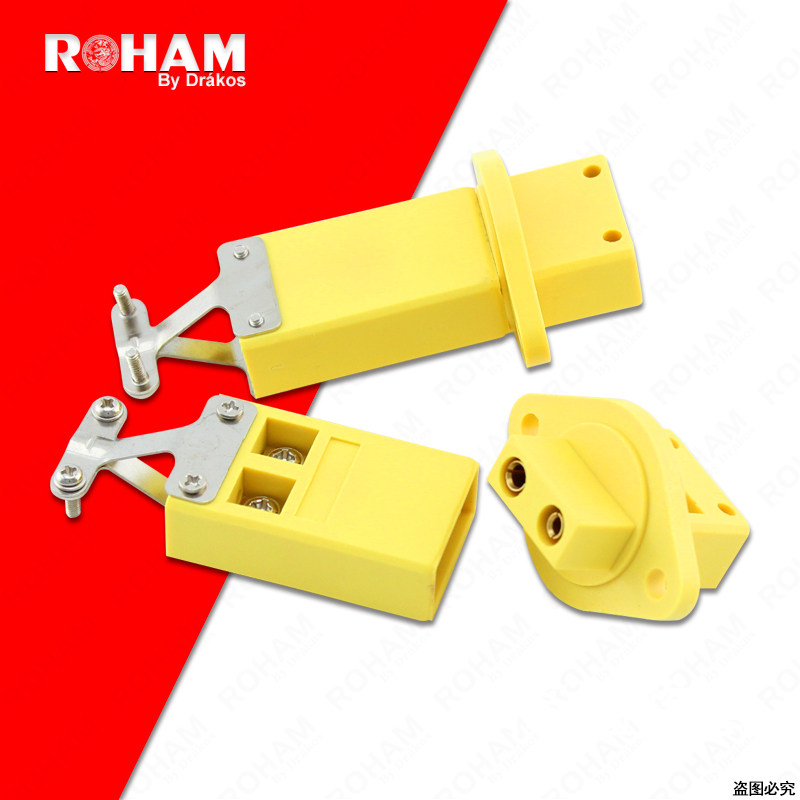 roham碳素厂n型k型套筒穿板插头插座带固定圈公母连接器插件