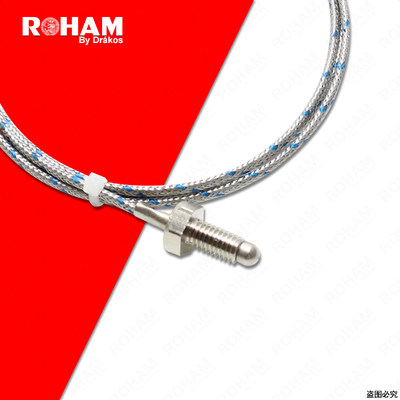 ROHAM活动螺纹热电偶K型M6螺钉温度传感器探头温控探头RH-8020