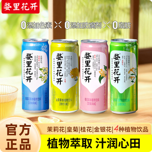 婺里花开草本植物饮料无添加茉莉桂花金银花水菊花茶310ml 24整箱