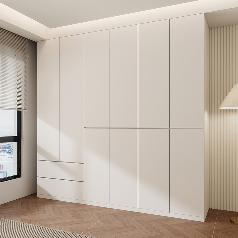 兔宝宝欧松板衣柜家用卧室ENF级全实木大衣橱衣帽间全屋定制柜子