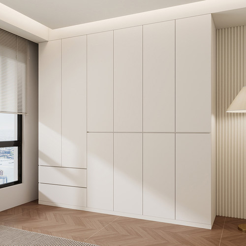 兔宝宝欧松板衣柜家用卧室ENF级全实木大衣橱衣帽间全屋定制柜子