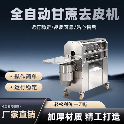 甘蔗削皮机全自动电动小型新型专用自动摆摊新款切削皮机切段一体