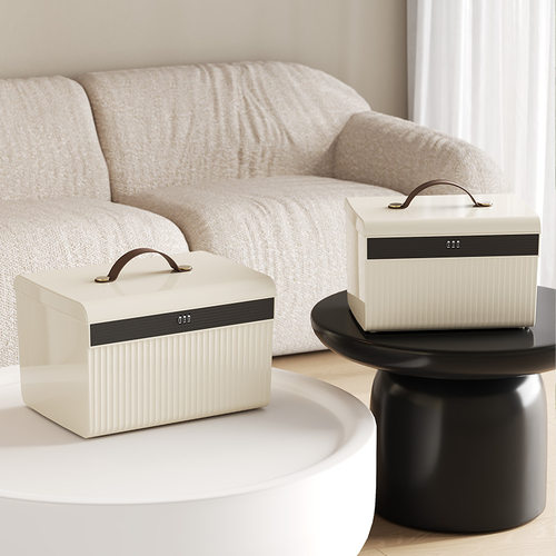 密码收纳箱贵重物品储物箱隐私文件证件整理盒带锁药箱首饰保管柜