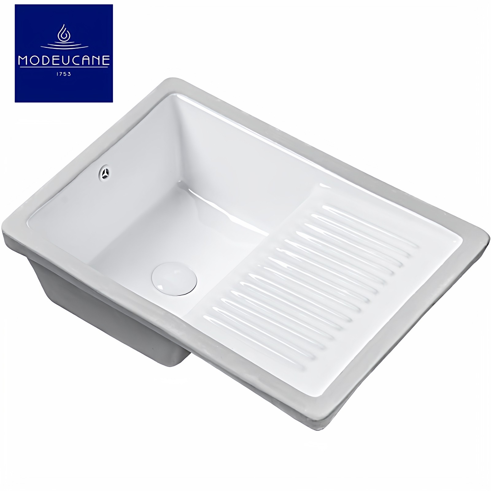 莫德卡恩MODEUCANE 右搓衣板陶瓷台下盆洗衣机柜伴侣阳台洗衣水槽,家装主材,台下盆,淘宝优惠券,粉丝福利购,淘宝优惠卷