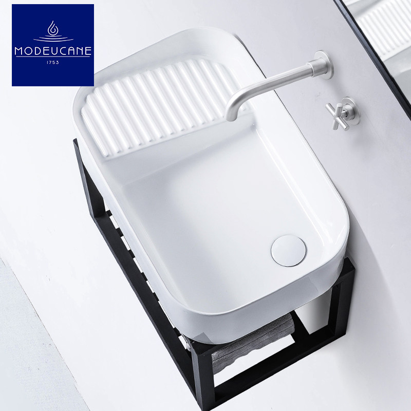 MODEUCANE陶瓷洗衣盆无孔挂墙式