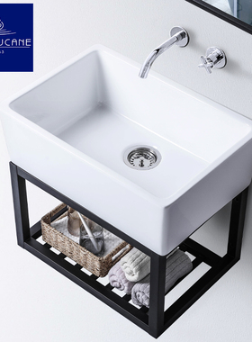 莫德卡恩MODEUCANE 无龙头孔挂墙式陶瓷洗手盆加深壁挂洗脸盆家用