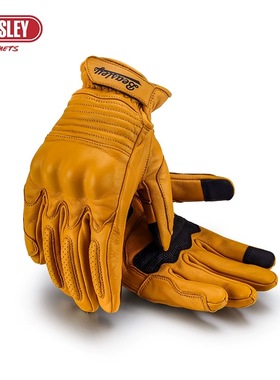 BEASLEY比斯力复古骑行手套男女四季通用可触屏透气夏季机车巡航