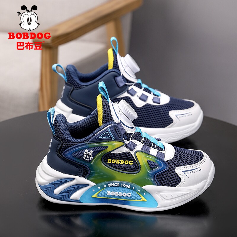 巴布豆童鞋男童运动鞋2026春夏新款网面透气儿童网鞋子男孩跑步鞋