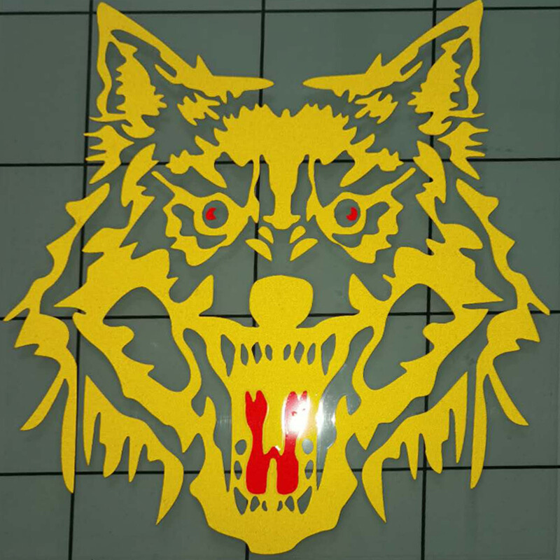 汽车大货车反光车贴定制车门车身装饰贴纸拉花狼头个性车头盖贴画
