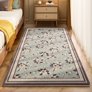 美式 复古床边地毯卧室客厅床下房间轻奢高级感可睡可坐长条地垫