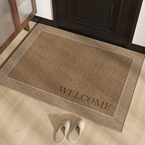 入户门地垫高级感耐脏门垫门口脚垫轻奢纯色覆古侘寂进门地毯