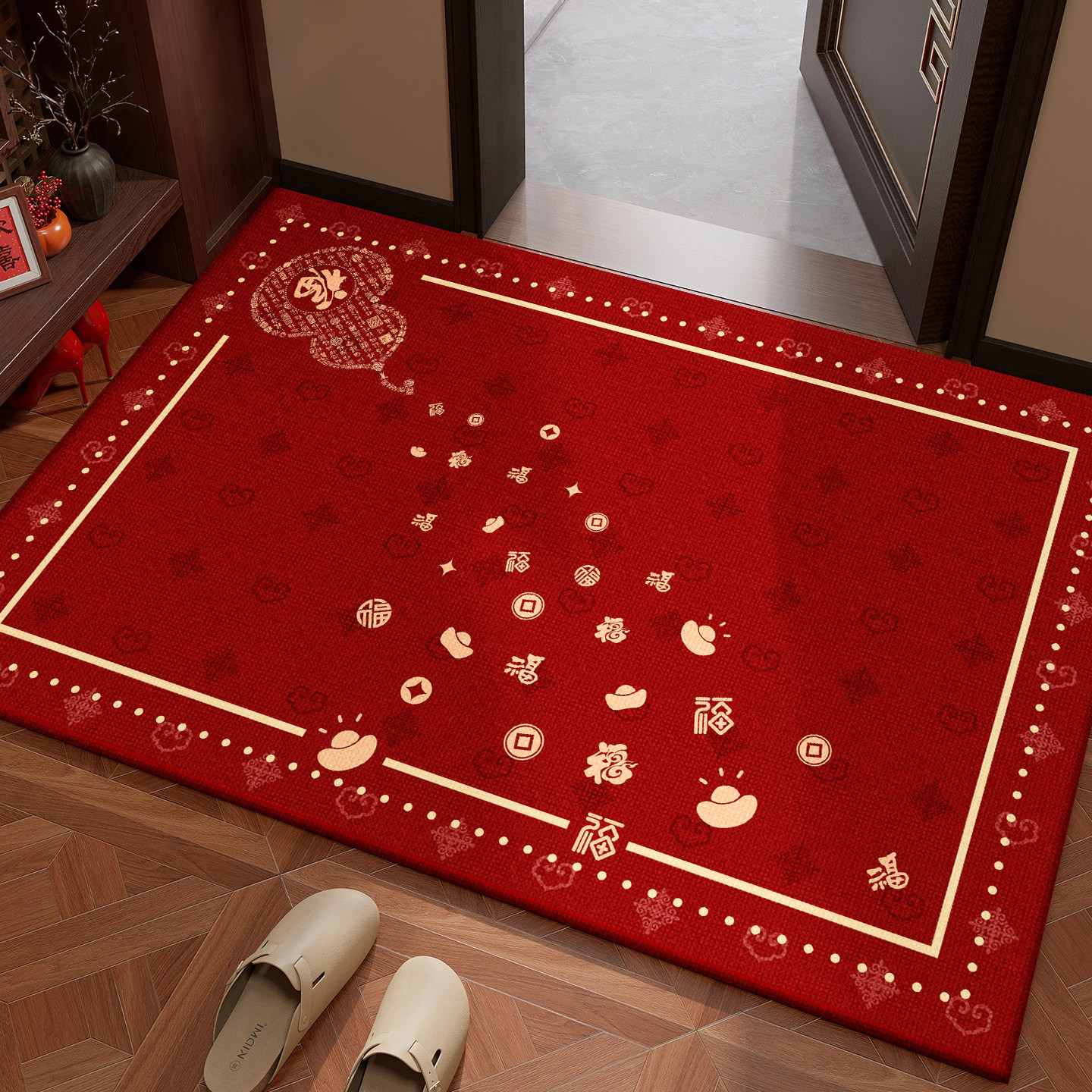 入户门地垫红色玄关大门口进门脚垫防滑耐脏除尘地毯可裁剪室外垫,居家布艺,入户地垫,淘宝优惠券,粉丝福利购,淘宝优惠卷