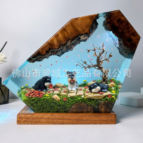 新款创意热销萌宠小狗秋日景观