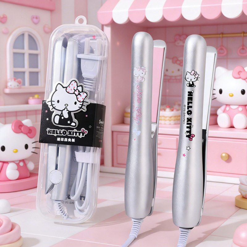 HelloKitty正版授权夹板郁金香直发器刘海空气迷你小夹板女国标