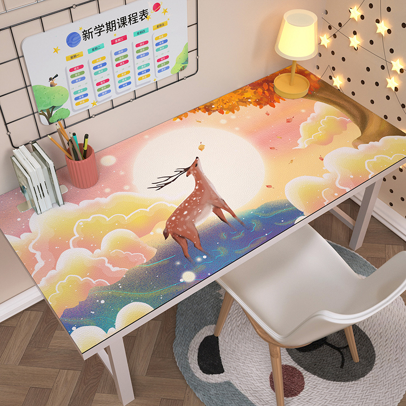 皮革卡通桌垫书桌儿童茶几餐桌垫电脑桌垫学生课桌垫桌布硅胶桌垫