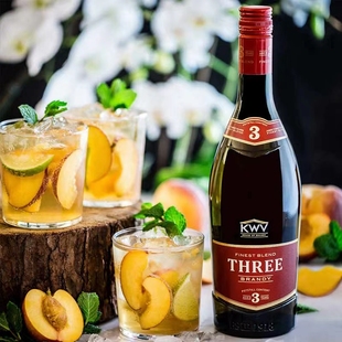 南非原瓶进口KWV酒庄3/5/10年白兰地洋酒橡木桶陈酿烈酒葡萄酒