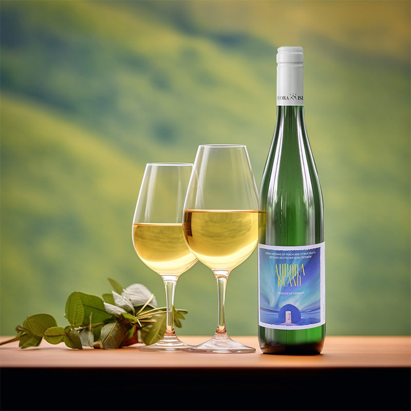 青苹果柑橘香极光之岛德国摩泽尔雷司令干白葡萄酒750单支装干型