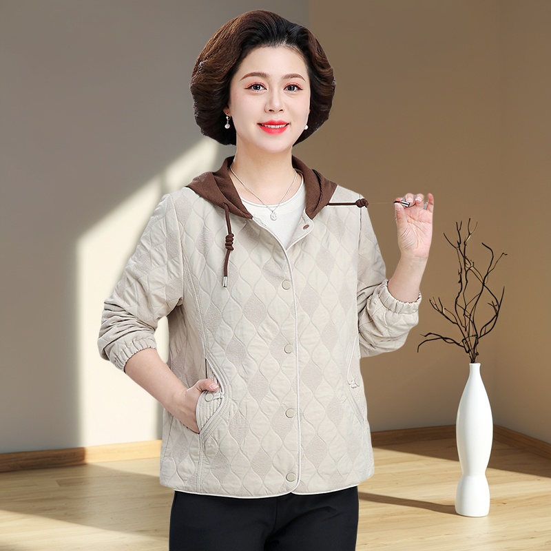 罗蒙中年妈妈外套春秋季款大码2025新款中老年女装秋装减龄夹克女