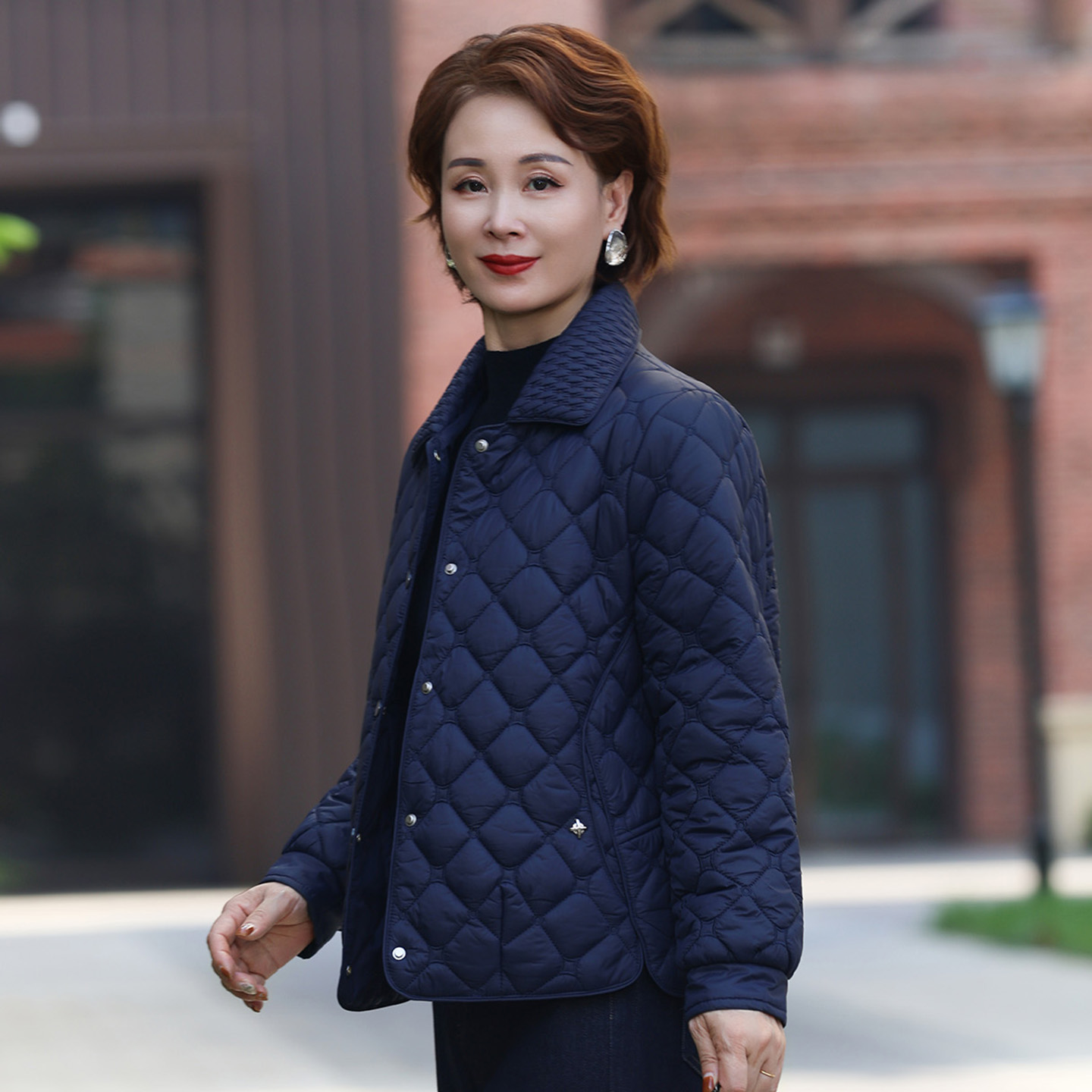 罗蒙妈妈装秋冬新款加绒加厚棉衣外套2025新款中老年女保暖服上衣