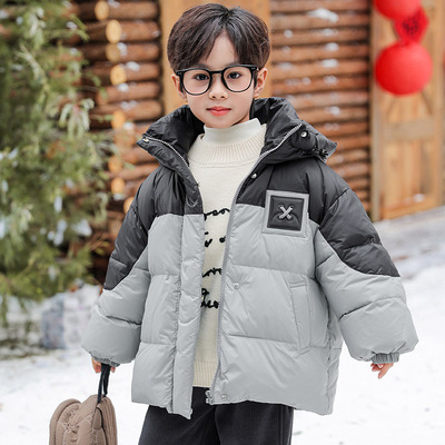 男童羽绒服冬季2025新款儿童冬装短款加厚外套男孩洋气保暖羽绒衣