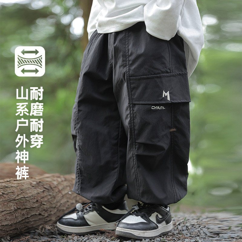 童话记忆男童裤子工装裤春秋款2026秋装新款中大童男孩休闲裤长裤图片