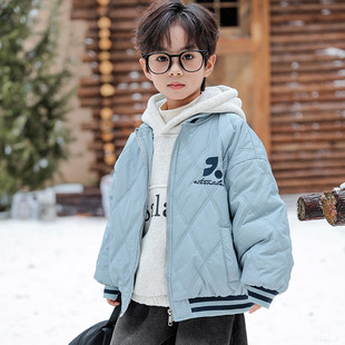 加厚棉服男孩冬季 儿童秋冬款 保暖洋气棉袄潮 新款 男童外套2025冬装