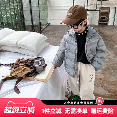 男童轻薄羽绒服2025新款儿童帅气冬装短款外套男孩冬季加厚上衣潮