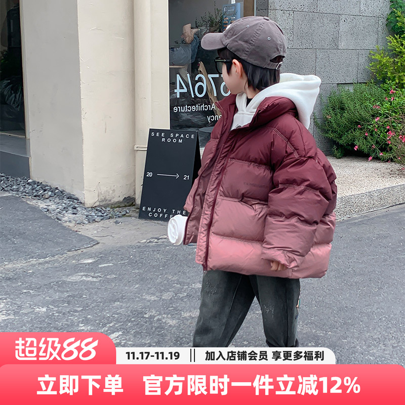 男童羽绒服冬季2025新款儿童男孩加厚冬装外套短款上衣面包服