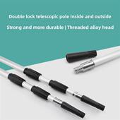 滚筒刷伸缩杆滚涂料滚筒杆油漆工滚刷杆加长铝合金杆子通用内外锁