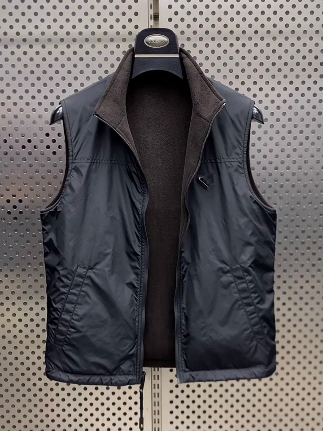 男冬季立领无袖双面马甲2025新款