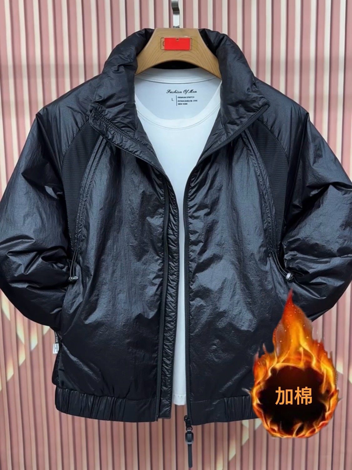 男士春季新款立领棉衣2026时尚潮流百搭青年休闲保暖气质外套男潮,男装,棉衣,淘宝优惠券,粉丝福利购,淘宝优惠卷