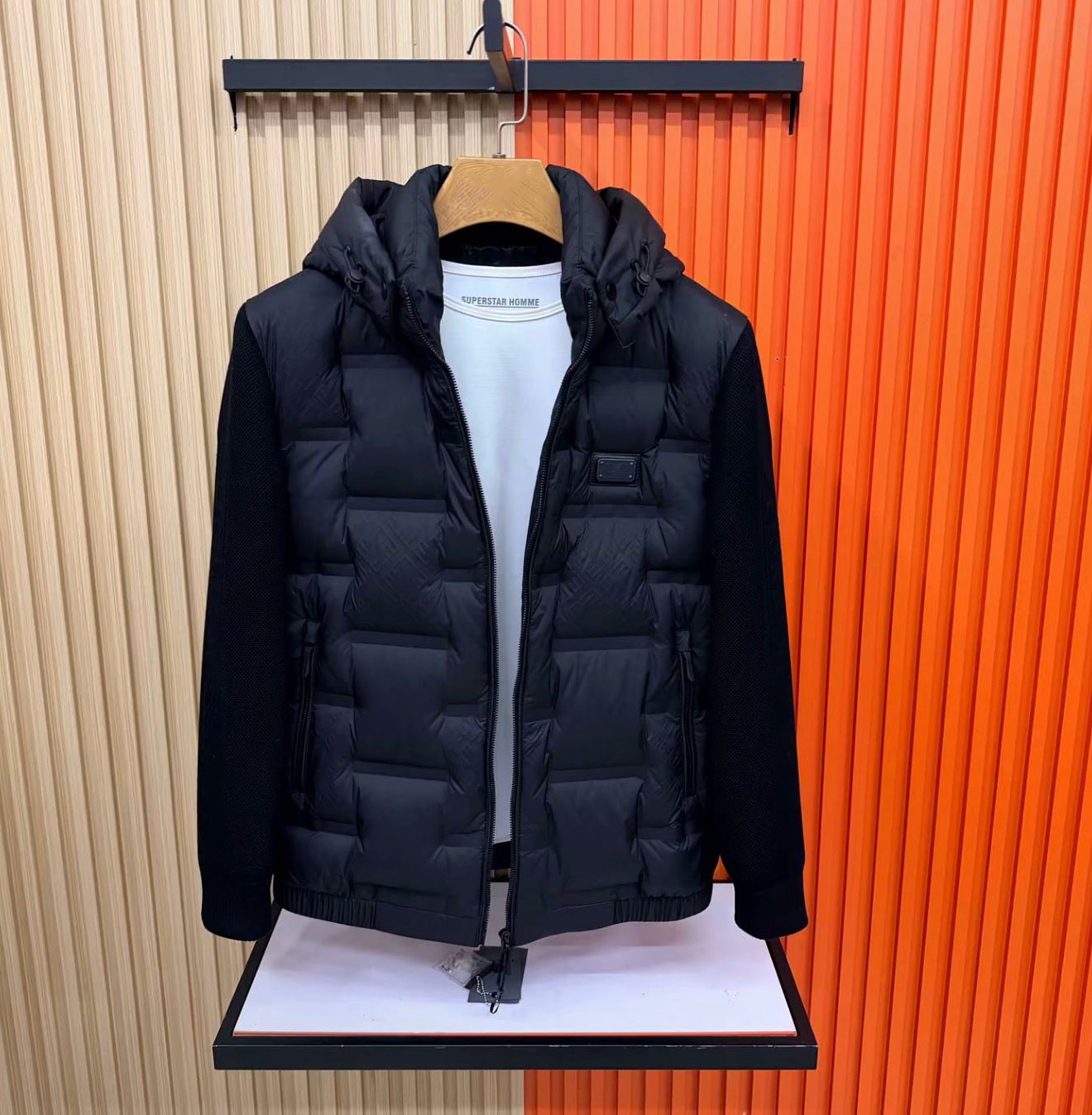 男士冬季新款连帽商务气质羽绒服