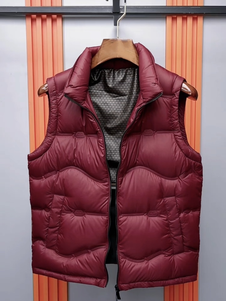 男士冬季新款立领羽绒马甲2025