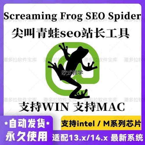 Screaming Frog SEO Spider 尖叫青蛙网站SEO分析软件 Win+Mac