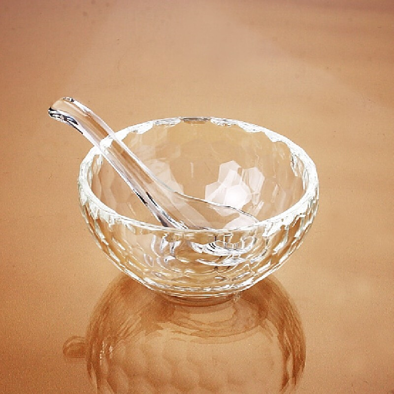 耐热玻璃碗筷子透明勺套装燕窝碗家用米饭沙拉微波炉加厚餐具精致