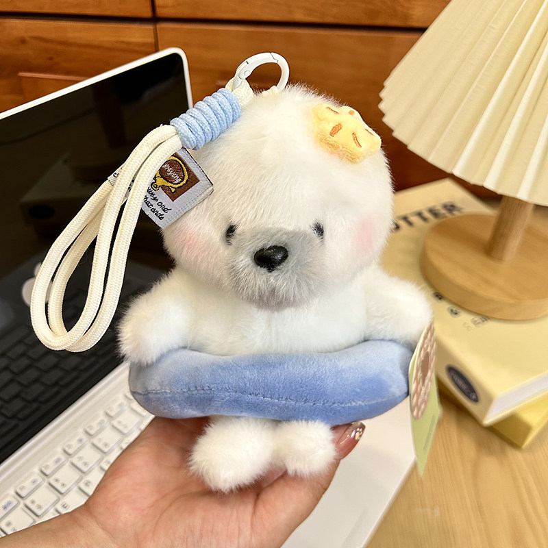 可爱海洋毛绒玩偶挂件 海豹龙虾螃蟹掌中宝 包包挂饰钥匙扣礼物
