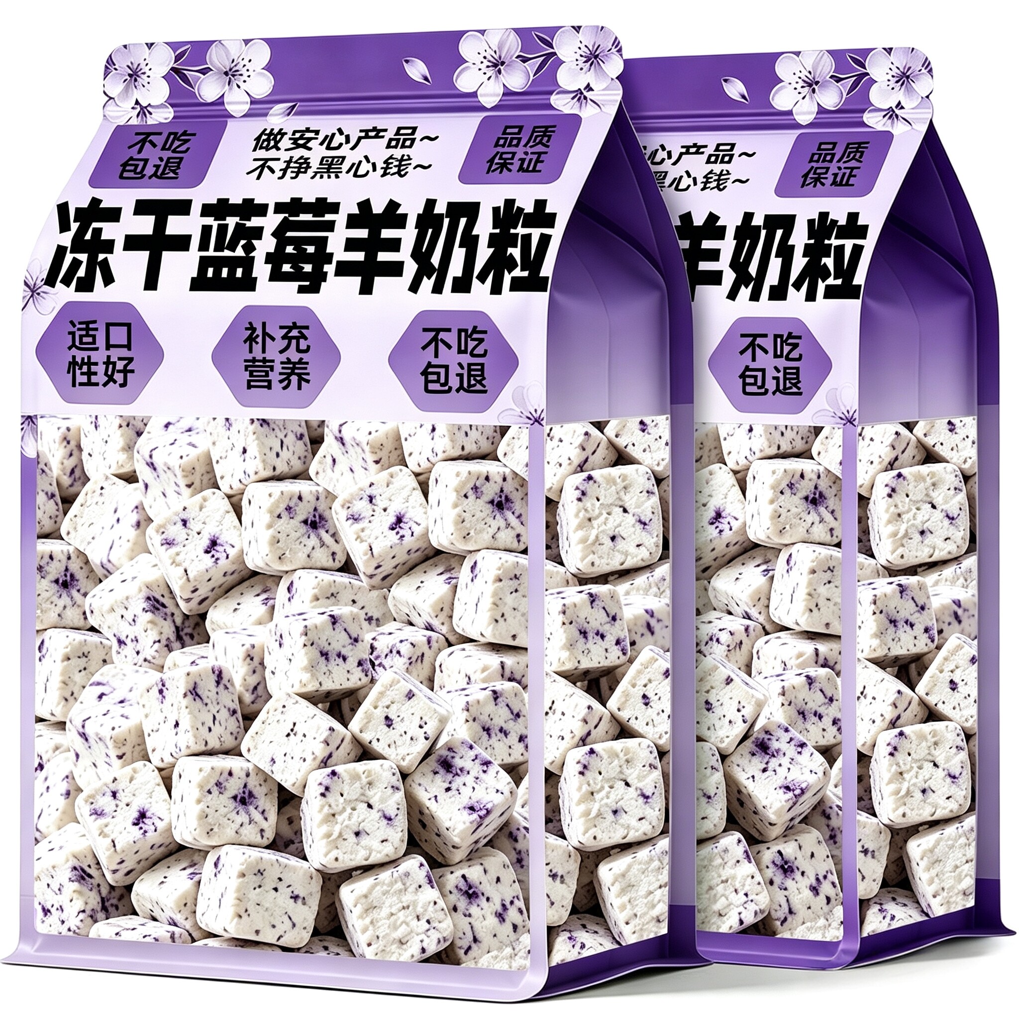 猫咪零食羊奶蓝莓冻干互动拌粮