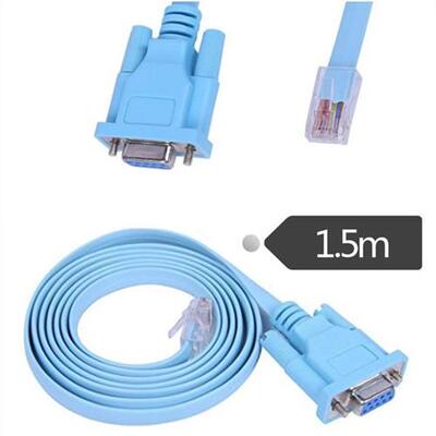 RJ45转COM 网口转DB9针 console调试线 路由器配置线串口线RS232