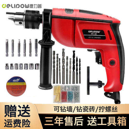 德力普（Delipow）手电钻家用冲击钻微型电锤电动工具电钻220V多