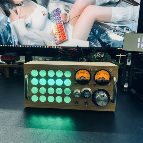 奥罗登原创复古拾音UV表头电平表氛围灯气氛灯功放胆机桌搭老物件